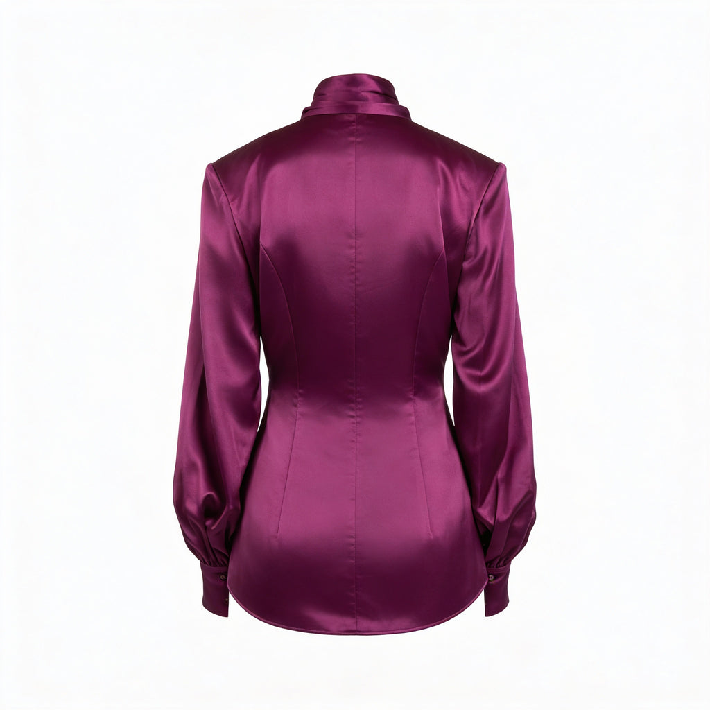 The Violette Satin Blouse