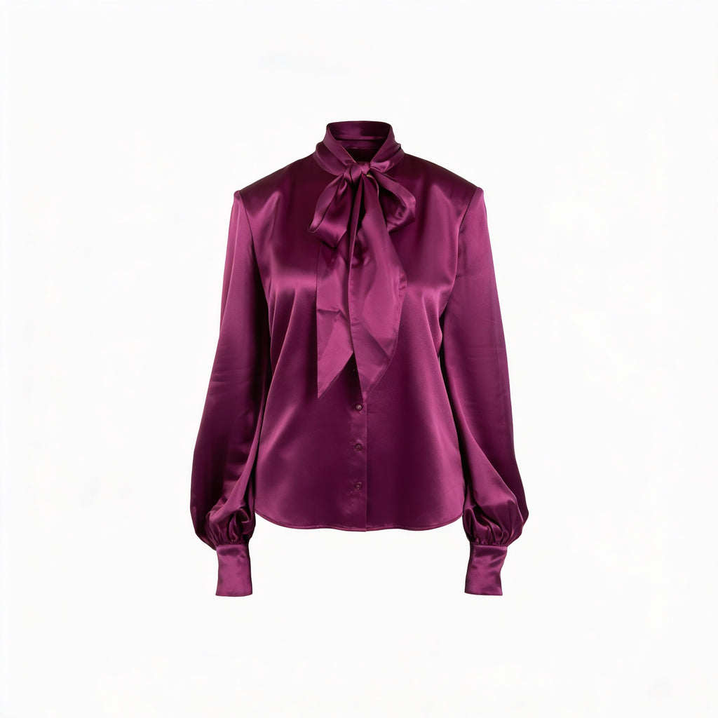 The Violette Satin Blouse