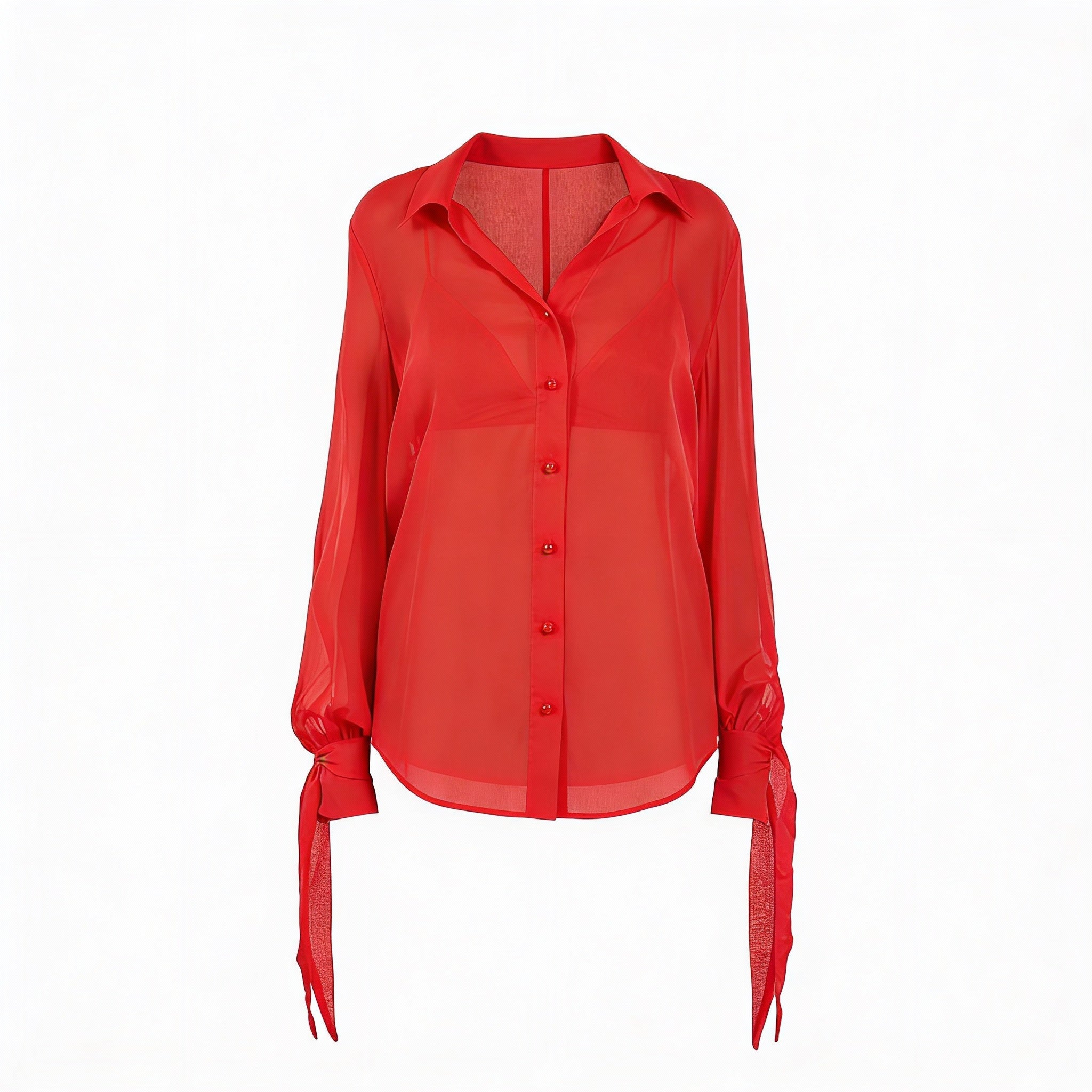 The Crimson Sheer Blouse