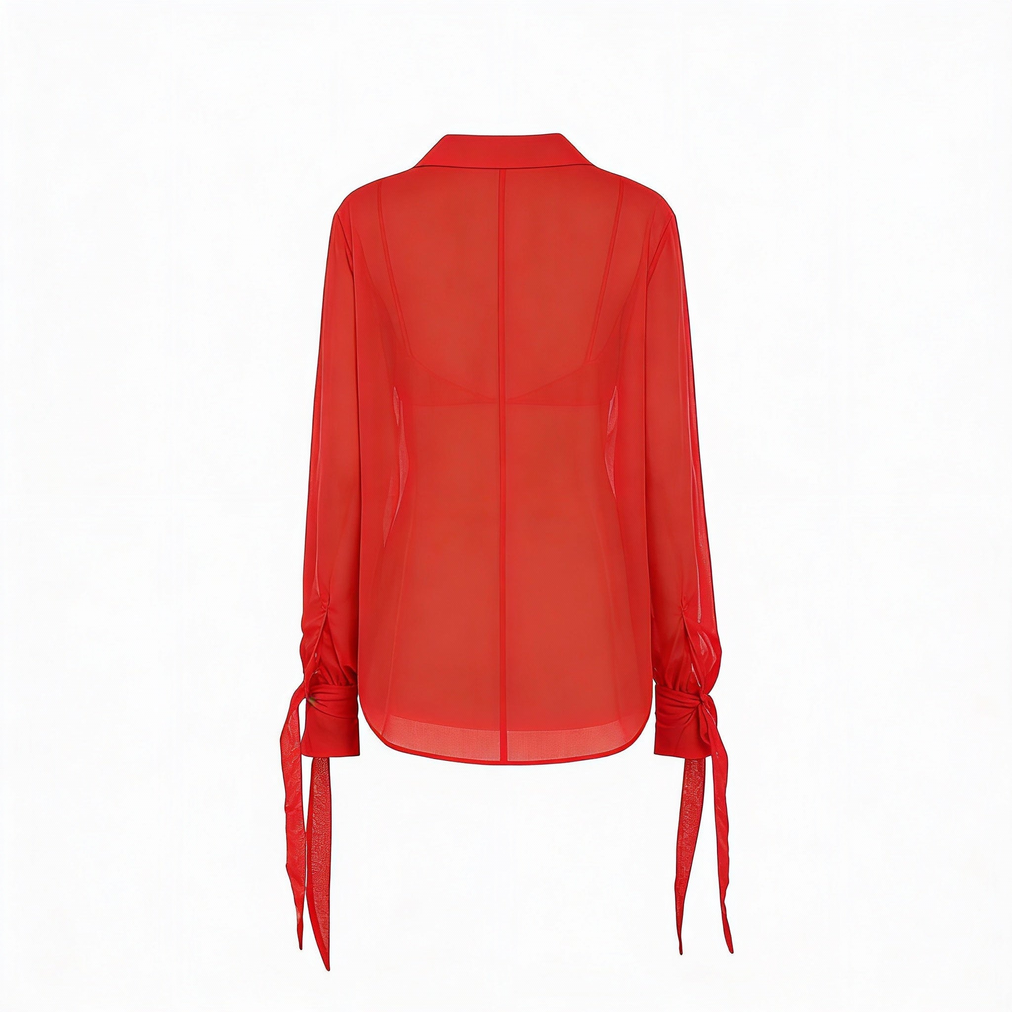 The Crimson Sheer Blouse
