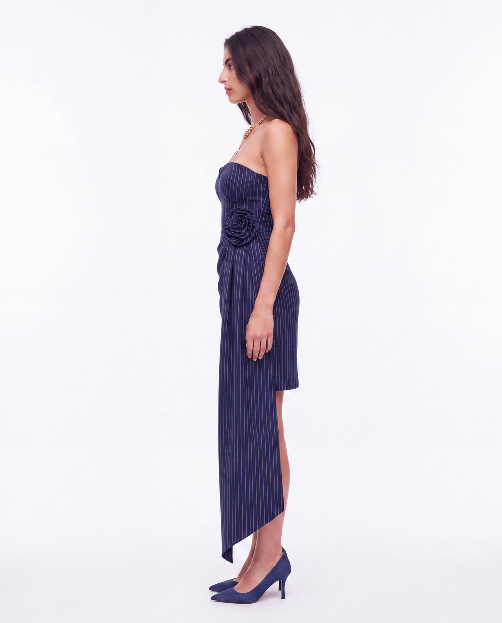PINSTRIPE ROSE dress