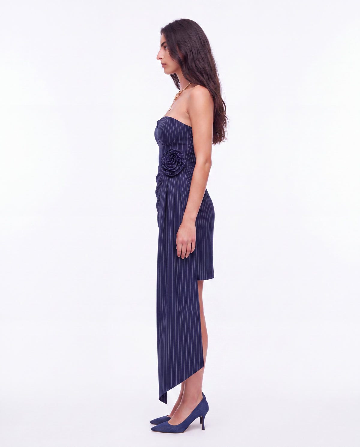 PINSTRIPE ROSE dress