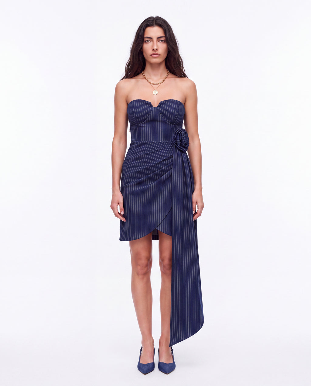 PINSTRIPE ROSE dress